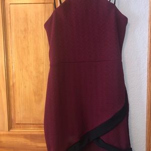 Dark red and black dress